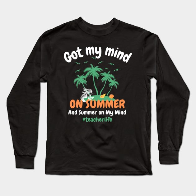 Got My Mind On Summer And Summer On My Mind Long Sleeve T-Shirt by Point Shop